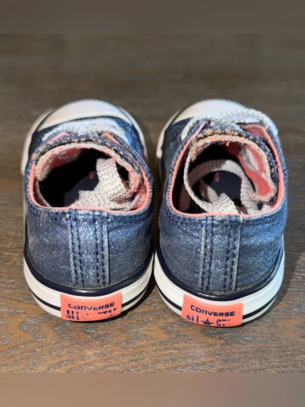 Metallic Navy Converse All Star Chuck Taylor Low Top Sneakers size 8